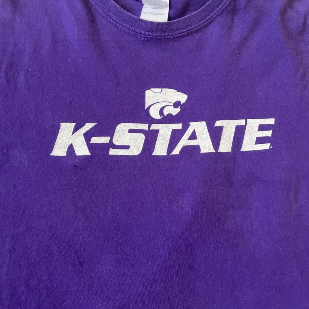 K-State Wildcats Purple T-Shirt Size XL Tailgate 2012 Gildan 100% Cotton - Picture 4 of 7